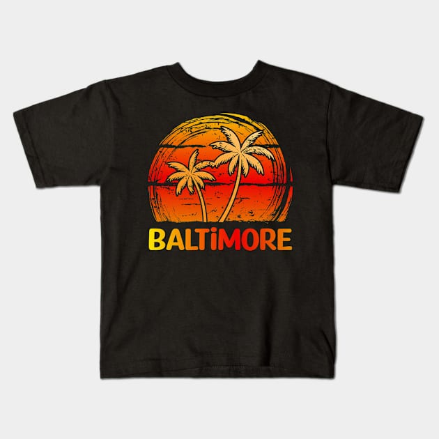 Baltimore city Kids T-Shirt by vintage3